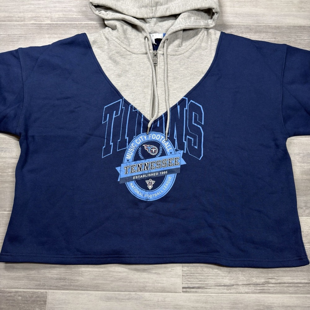 WEAR Erin Andrews Tennessee Titans NFL Quarter Zip Hoodie XL NEW MSRP $79.99